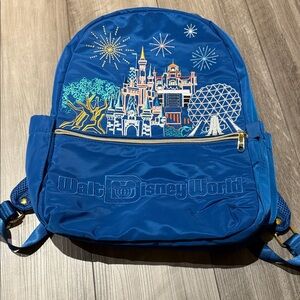 Disney Blue Kids Backpack with Castle Design